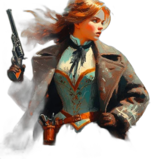 jacket, weapon, staff, concept art transparent PNG cut-out