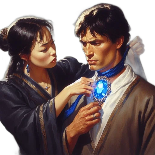 jewelry, staff, oil painting, fantasy art transparent PNG cut-out
