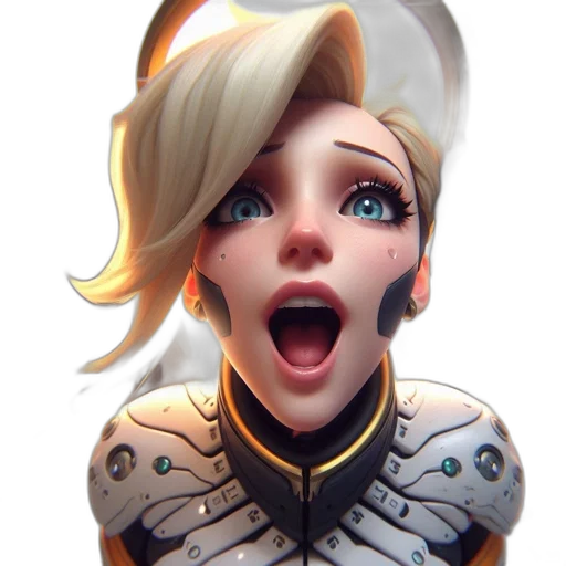 robot, face, staff, weapon transparent PNG cut-out