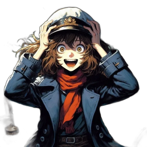 hat, jacket, mask, face transparent PNG cut-out