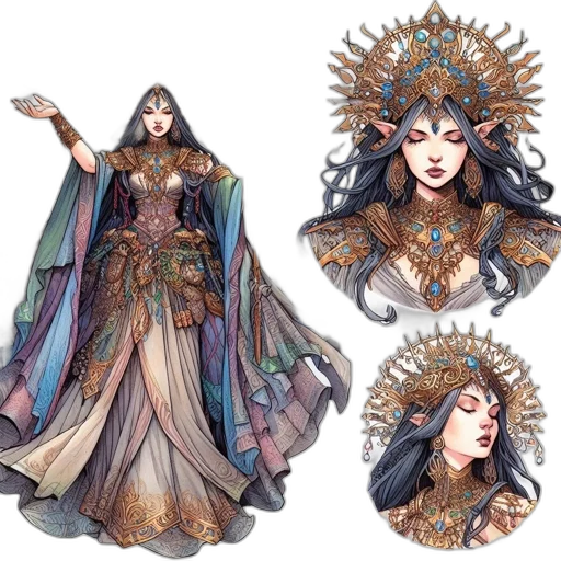 jewelry, fantasy art, concept art, comic book art transparent PNG cut-out