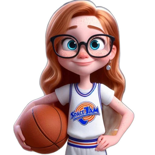 cartoon, 3d render, animated, female transparent PNG cut-out