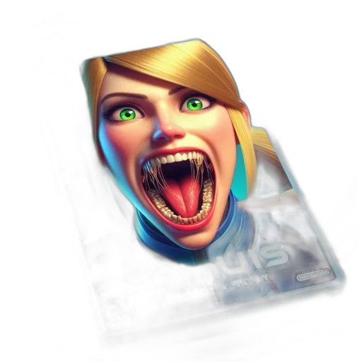 face, concept art, 3d render, pixel art transparent PNG cut-out