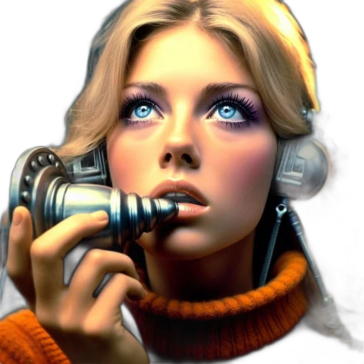 face, staff, weapon, robot transparent PNG cut-out