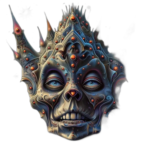 mask, face, crown, staff transparent PNG cut-out