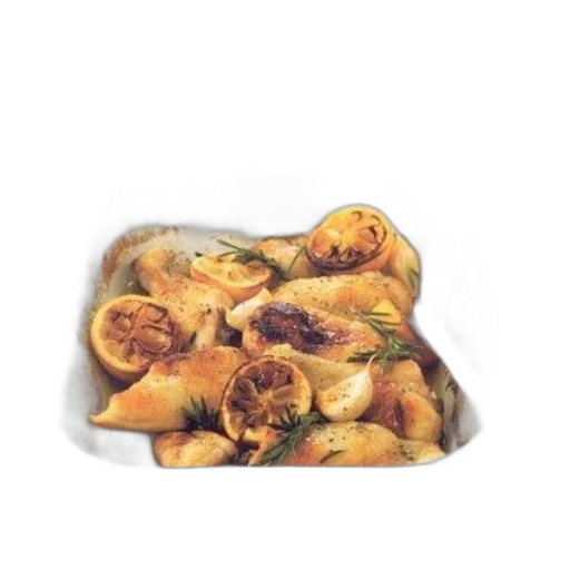 food, jacket, crown, photorealistic transparent PNG cut-out
