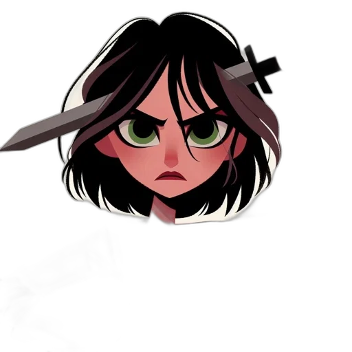weapon, sword, staff, face transparent PNG cut-out