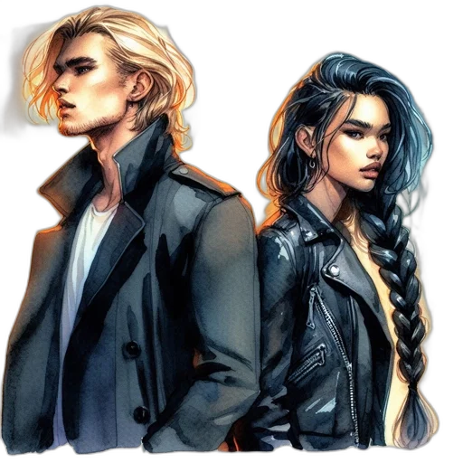 jacket, concept art, comic book art, fantasy art transparent PNG cut-out