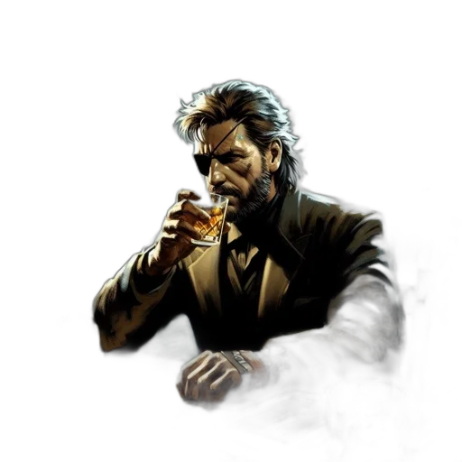 jacket, face, bottle, concept art transparent PNG cut-out