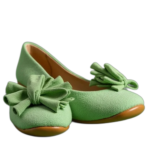 shoes, 3d render, photorealistic, green transparent PNG cut-out