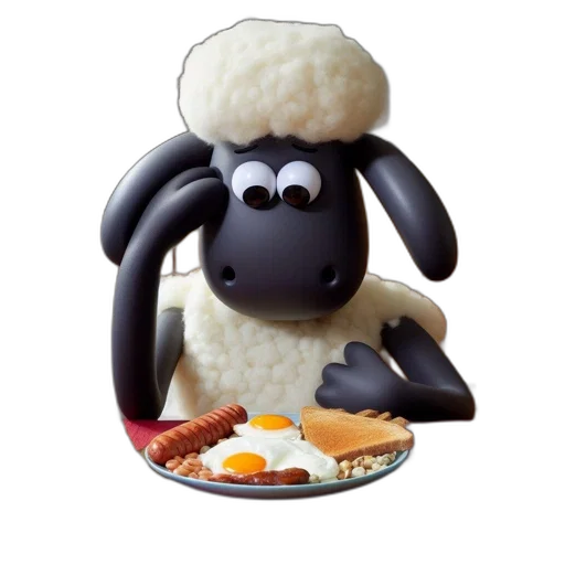 food, animal, 3d render, cartoon transparent PNG cut-out