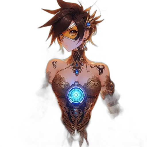 robot, jewelry, staff, mask transparent PNG cut-out