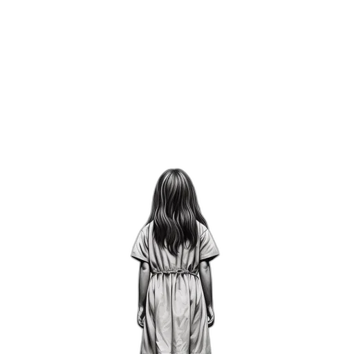 dress, hair, creature, face transparent PNG cut-out