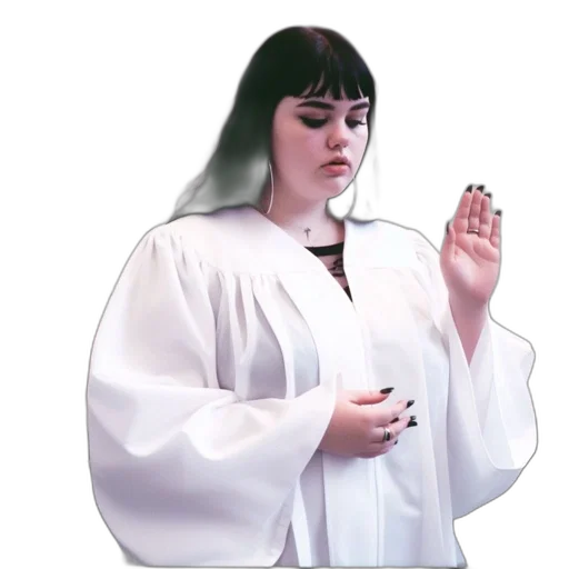 jacket, vaporwave, woman, dark transparent PNG cut-out