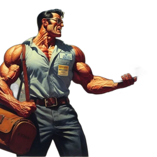 jacket, weapon, comic book art, concept art transparent PNG cut-out