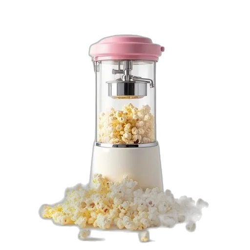 food, 3d render, popcorn, popper transparent PNG cut-out