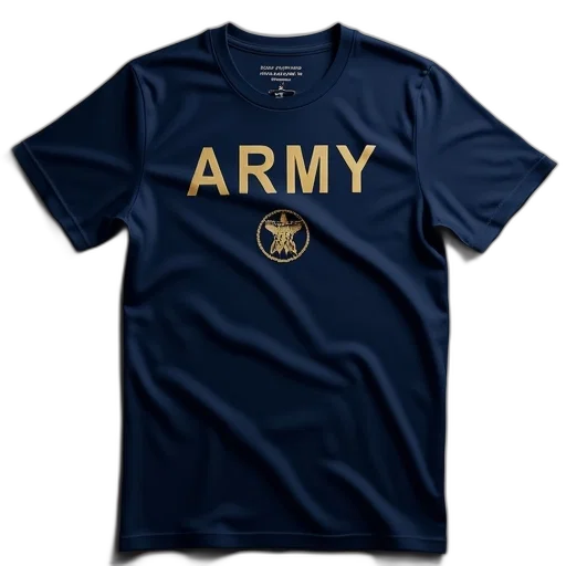 navy, shirt, words, army transparent PNG cut-out