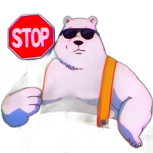 staff, animal, vaporwave, 3d render transparent PNG cut-out