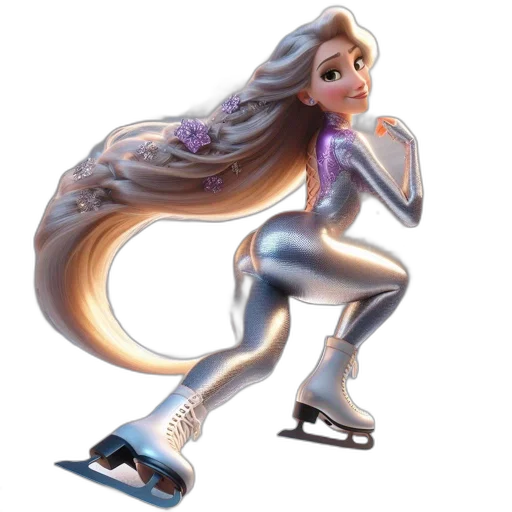 hair, concept art, 3d render, cartoon transparent PNG cut-out