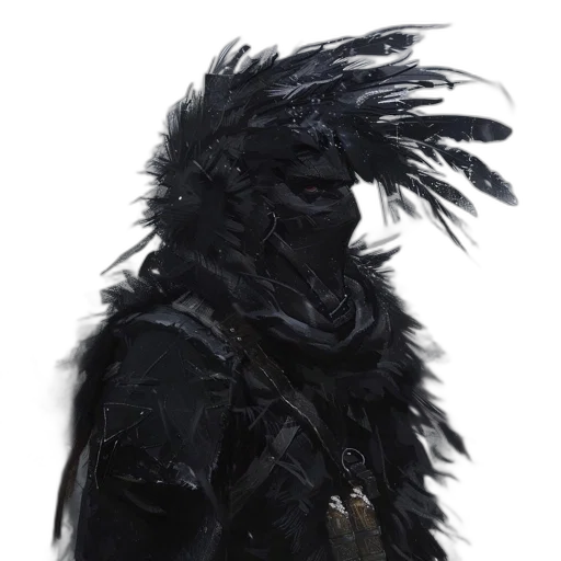 mask, hair, creature, dragon transparent PNG cut-out