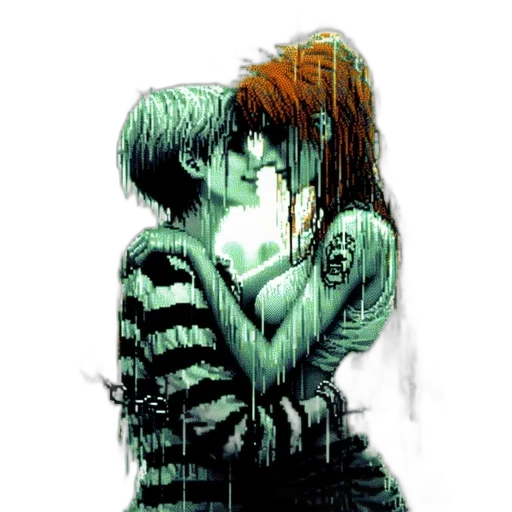 comic book art, pixel art, cyberpunk, concept art transparent PNG cut-out