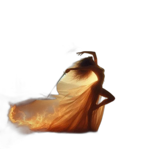 dress, hair, mask, dragon transparent PNG cut-out