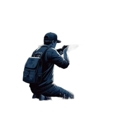 jacket, umbrella, weapon, staff transparent PNG cut-out