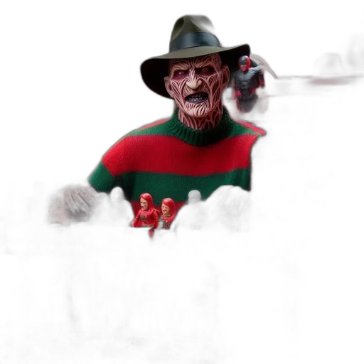 creature, mask, hat, staff transparent PNG cut-out
