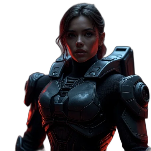 jacket, robot, concept art, cyberpunk transparent PNG cut-out