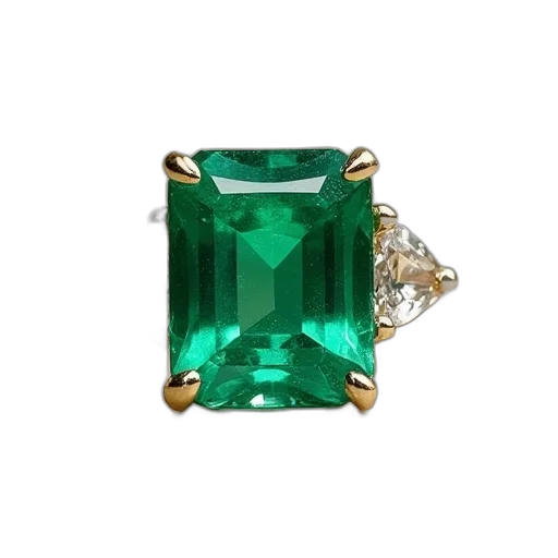jewelry, crown, 3d render, green transparent PNG cut-out