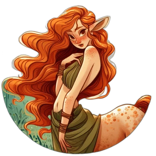 dragon, dress, fantasy art, watercolor transparent PNG cut-out