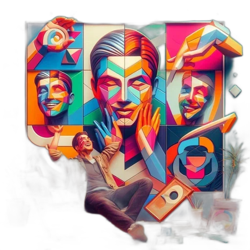 face, comic book art, concept art, cartoon transparent PNG cut-out