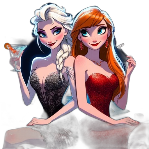 dress, concept art, cartoon, fantasy art transparent PNG cut-out