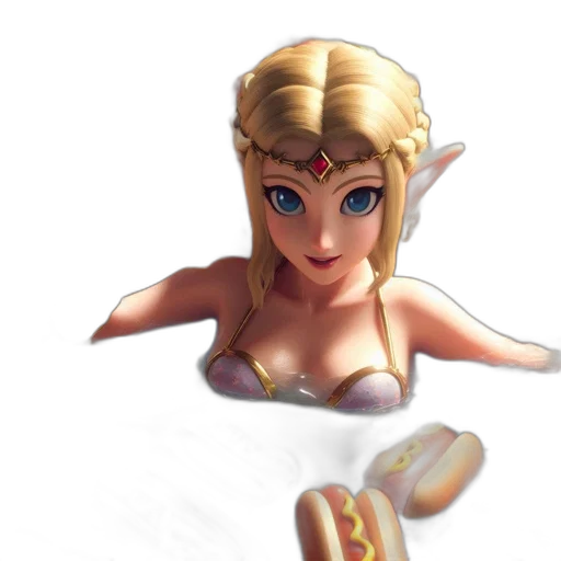 dress, face, crown, weapon transparent PNG cut-out