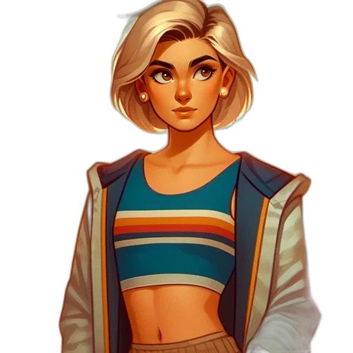 jacket, staff, face, pixel art transparent PNG cut-out