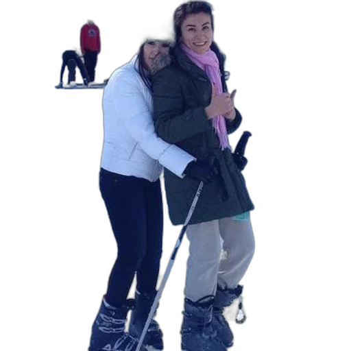 two, women, pose, photo transparent PNG cut-out