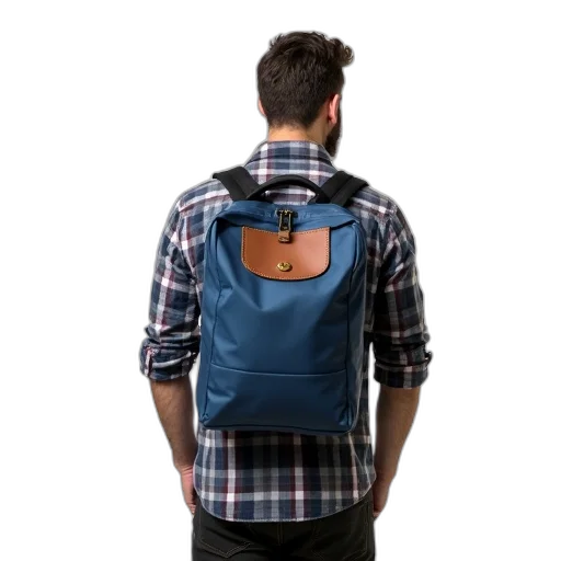 jacket, 3d render, man, beard transparent PNG cut-out