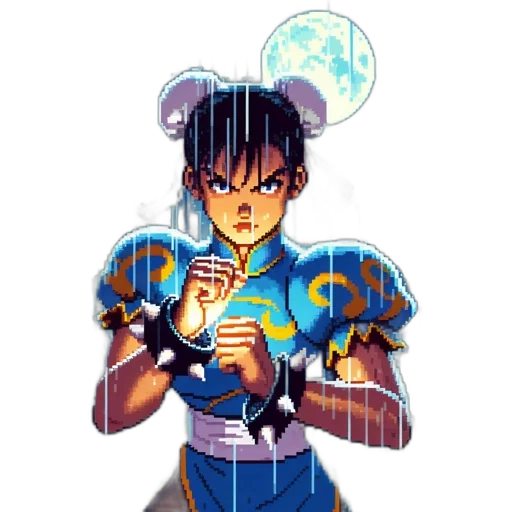 robot, weapon, staff, pixel art transparent PNG cut-out