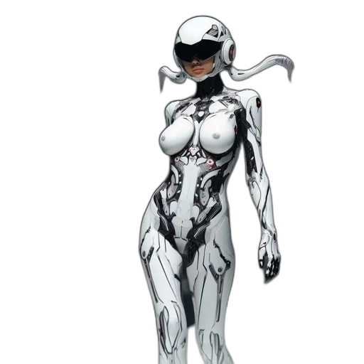 robot, concept art, comic book art, cyberpunk transparent PNG cut-out