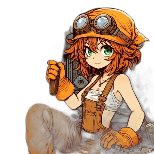 robot, weapon, staff, hat transparent PNG cut-out