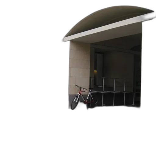 building, umbrella, car, robot transparent PNG cut-out