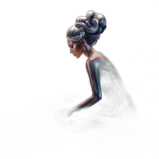 dress, hair, crown, robot transparent PNG cut-out