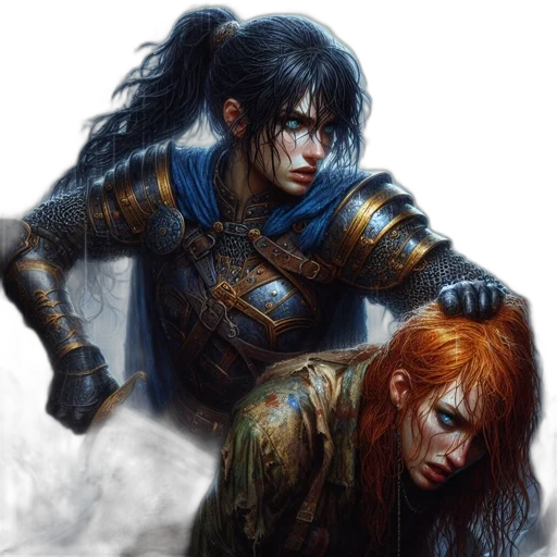 fantasy art, concept art, comic book art, photorealistic transparent PNG cut-out