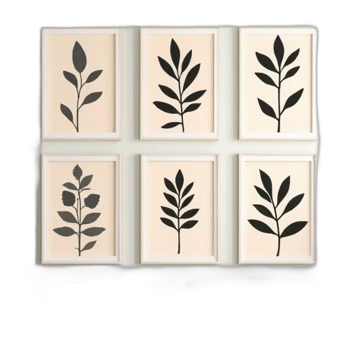 earth tones, monochrome, leaf, silhouettes transparent PNG cut-out