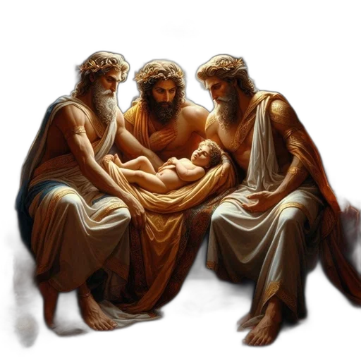 oil painting, photorealistic, concept art, four transparent PNG cut-out