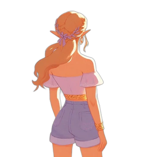dress, staff, crown, concept art transparent PNG cut-out
