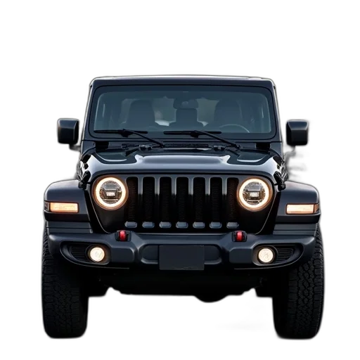 car, black, jeep, parked transparent PNG cut-out