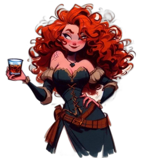 dress, comic book art, concept art, cartoon transparent PNG cut-out