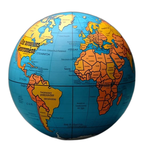 staff, globe, words, types transparent PNG cut-out