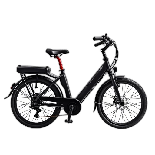 modern, black, bicycle, sleek transparent PNG cut-out